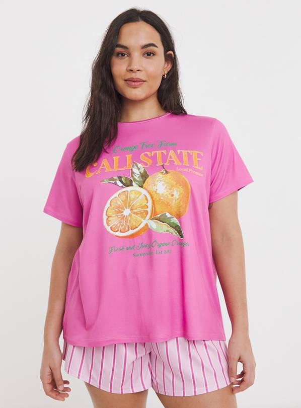 SIMPLY BE Fruit Print Shortie Set 32-34